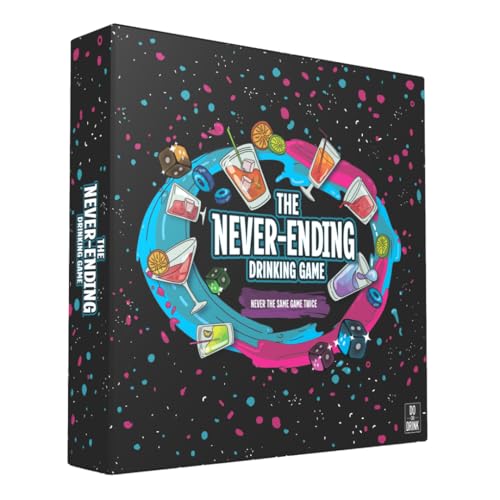 The Never-Ending Drinking Game Board Game For Adults 21+ – Dice & Dare Party Game for 2+ Players,...