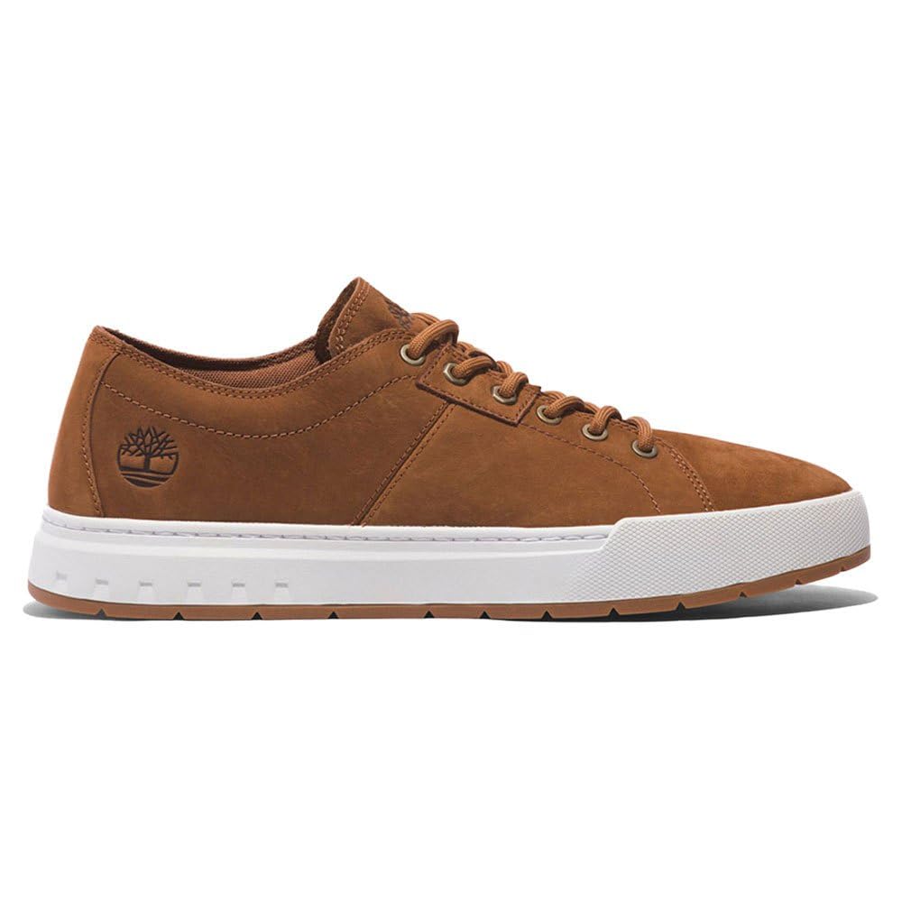 Timberland Para Homem. TB0A6A2DEM71 Sapatilhas De Couro Castanho Maple Grove (41), Marrom, Plano, CordãO, Casual-image