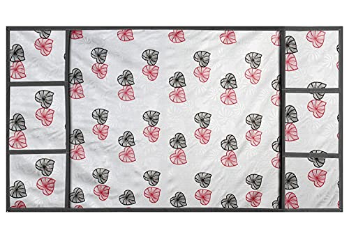 Image of Stylista Refridgerator top Cover Suitable for Samsung RT28C3452CU /HL, 236 Liter Fridge, Dimension (WXD) 65x111 CM, Coralheart Pattern Grey