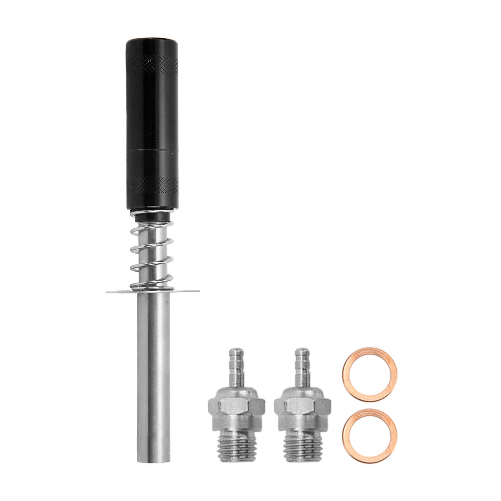 BONKZEBU Glow Plug Ignitor, Aluminum Alloy RC Starter Kit, RC Engine Igniter with N3 Hot Spark Glow Plug for RC Oil Powered Car Ship Methanol Engine (Black)