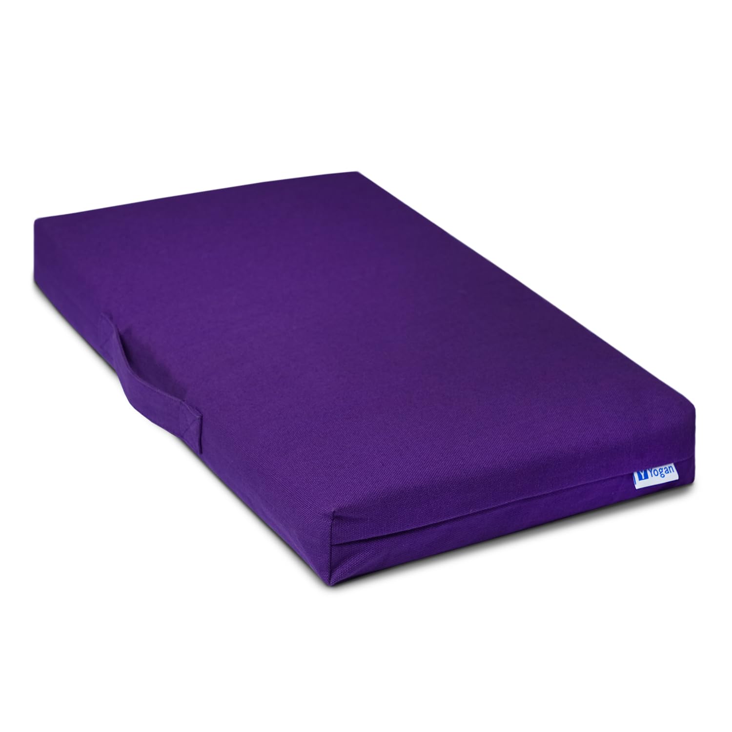 Yogan Kneeling Pad/Head Cushion (2") for Yoga/Pilates/Gardening/Work | Organic Cotton Outer Cover (Removable & Washable) | Inner Cover with Recycled Fiber Filling | 43x27x5cm (Royal Purple)