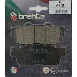 Brenta Plaquettes de Frein organiques moto pour daelim St 250 Sector Quad, e-tON rXL 150 Viper, SYM
