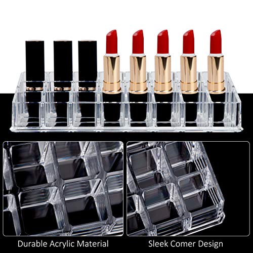 Acryl Lippenstift Organizer Transparente Lippenstift Halter Kosmetik Display Ständer für Kosmetik Aufbewahrung 24 Plätze – Bild 4