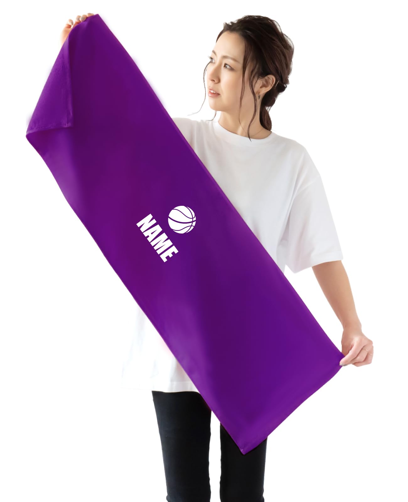 Amazon｜名入れ タオル 【 名前 と スポーツ アイコン 】 【バスケ