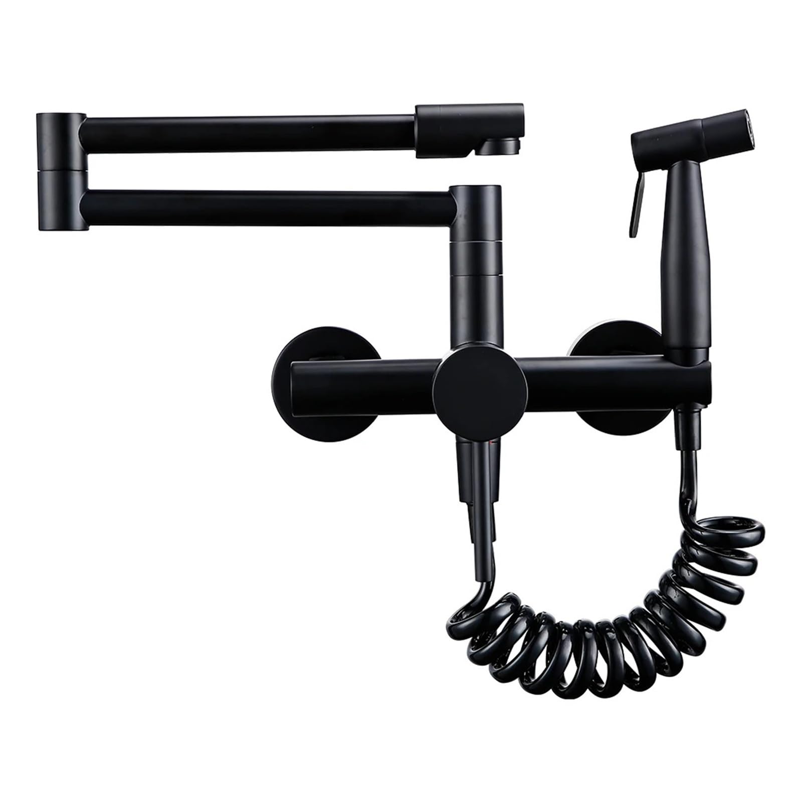 ZQFHSX Hot and Cold Mixer Pull Out Kitchen Tap, Pot Filler Faucet, Folding Spout Faucet for Most Scenarios