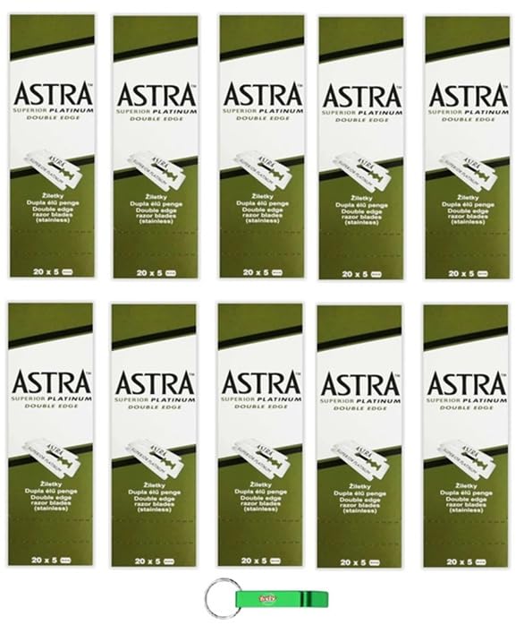 10 hojas de afeitar Astra Superior Platinum 100 unidades + llavero Beni Culinari gratuito