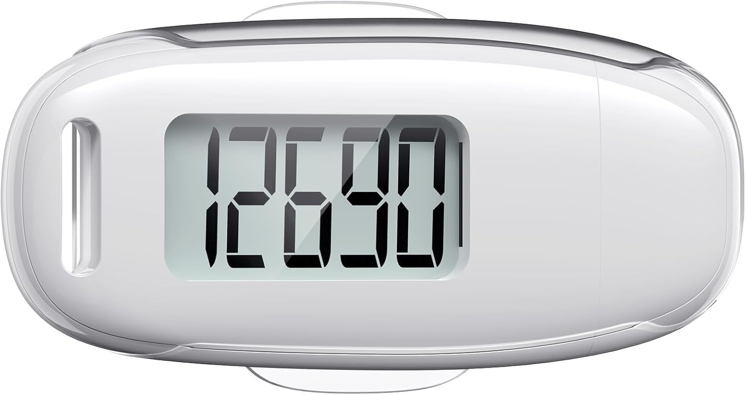 3D Pedometer for Walking, Simple Walking Step Counter with Removable Clip and Strap, USB Rechargeable Step Tracker with Backlight, Accurate Step Counter for Men Women Seniors