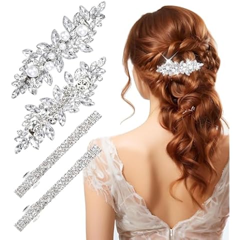 Elegant Rhinestone Hair Clips for Women Cover
