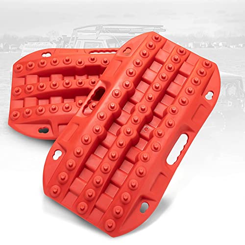 BUNKER INDUST Off Road Traction Boads, 2 Pcs Short Recovery Track Traction Mats for 4WD Mud, Sand,...