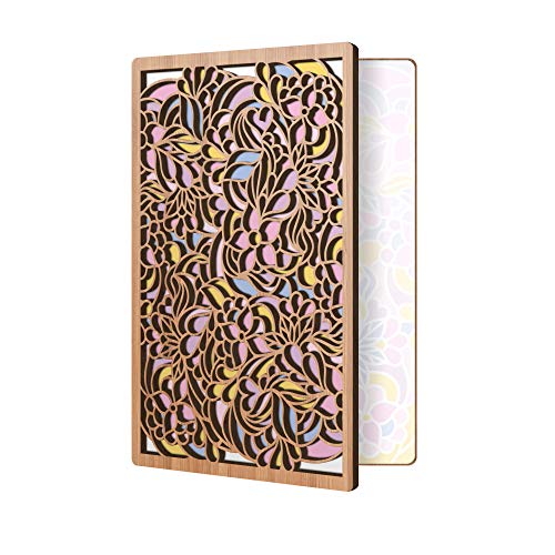 Floral Greeting Card: Intricate Real Wooden Card Is Perfect For Any Occasion Including; Birthday, Baby Shower, Wedding, Anniversary, Or Thank You Notes