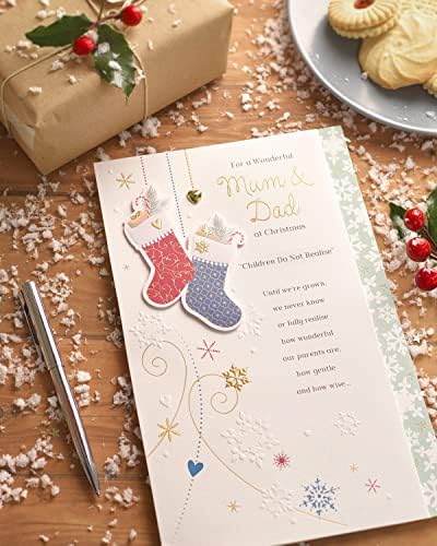UK Greetings Mum and Dad Christmas Card - Christmas Card For Parents - Christmas Card For Couple - Traditional Christmas Card Multi , 545223-0-8
