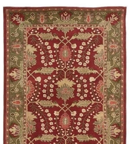 Tapete oriental rojo multicolor 182x122 cm hecho a mano miniatura 5