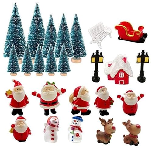 RANJIMA 25 Stück Weihnachten Miniatur Ornamente Kit, Kleine...