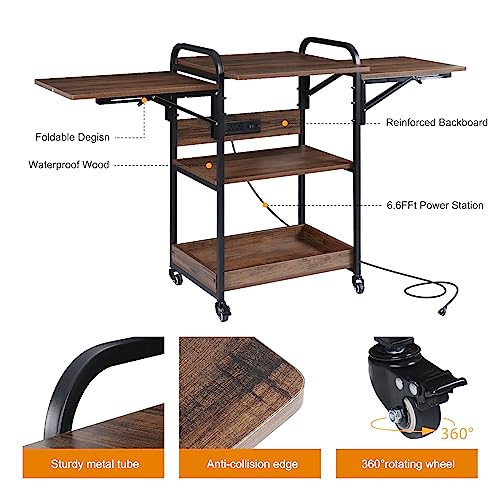 Kokorona DAYINJI-ZJ-XIN 3 Tier Heat Press Table, Movable Heat Press Stand For Storage, Heavy Duty Heat Press Stand With Folding Working Table, Rolling Craft Station thumb #6