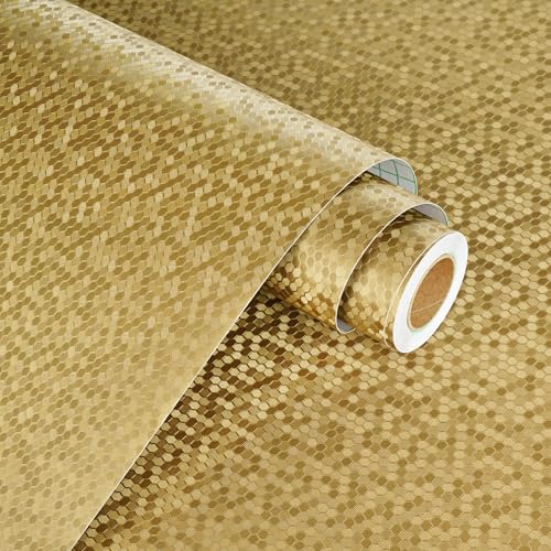 Papel de contacto de acero inoxidable dorado para renovar salpicaderos de cocina 2