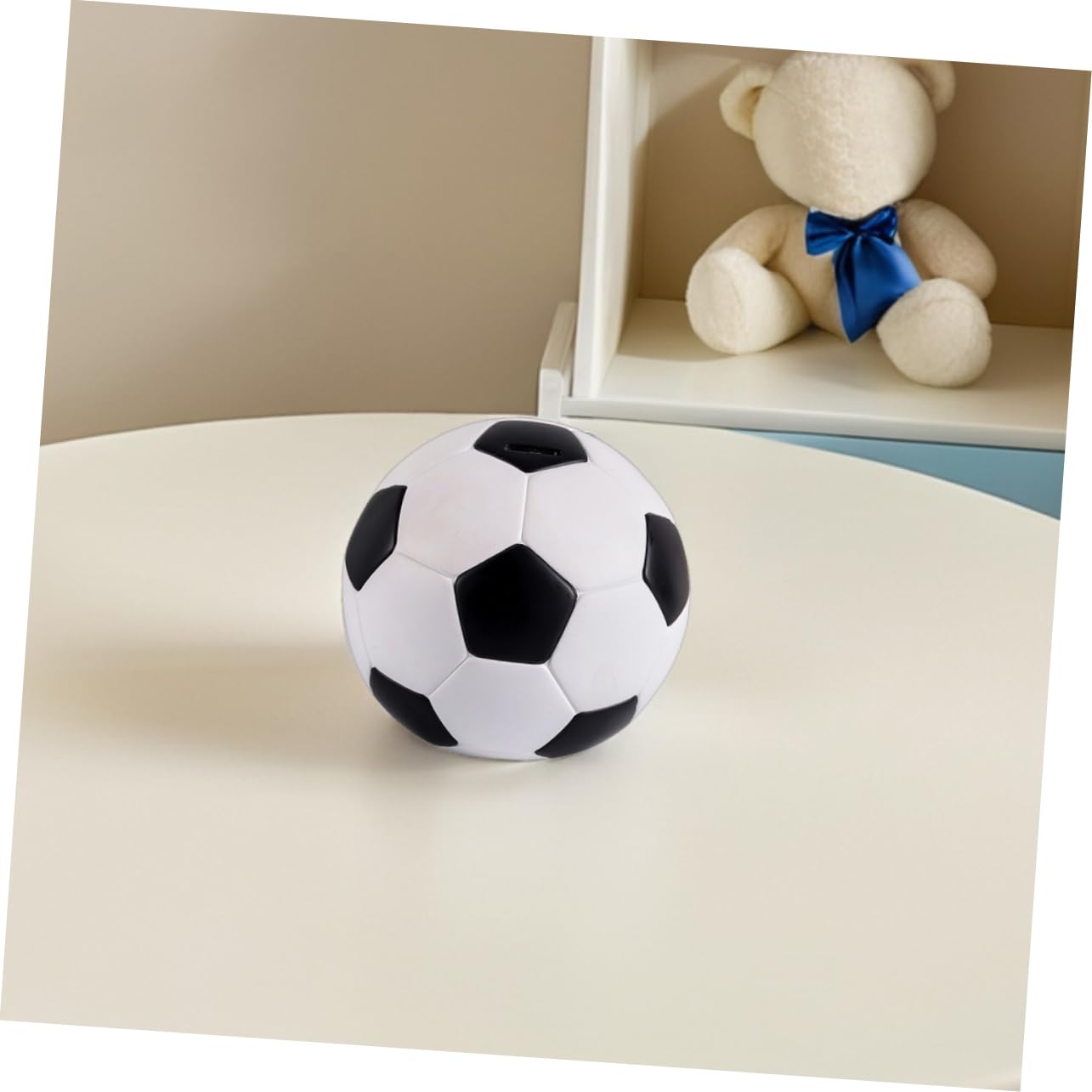 YARNOW Salvadanaio Calcio in Vinile 2pezzi per Bambini e Bambine, Decorativo e Facile Rimozione Soldi, Forma Calcio Carina per Decorazione e Regali Compleanno