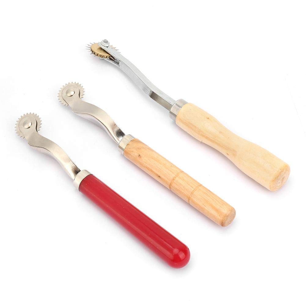 Roue de traçage de Couture, 3pcs Bricolage en Cuir Papier Tissu Artisanat Roue à Coudre, Outil de Roulette marqueur de Point Outil de Coupe pour Tailleur, courtepointes à la Main,