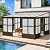 Domi 12x14FT All Season Sunroom, Outdoor Permanent Wall Mounted Solarium with Detachable Polycarbonate Windows, Aluminum Lean to Gazebo Sun Room with 2 Lockable Sliding Doors for Garden Patio Deck