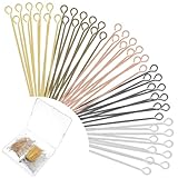 600 Stück Ösenstifte Für Schmuckherstellung, Metall Kettelstifte Kopf Pins, 5cm/2in Nietstifte, Diy Farben Kopfstifte Für Armbänder, Halsketten, Ohrringe Reparatur