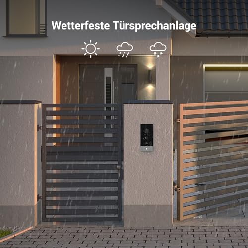 EZVIZ WLAN Video Türsprechanlage, wasserfeste Türklingel mit Türöffner und Kamera, 2-Wege-Audio, 7 Zoll Farb-Touchscreen, Dualband-WLAN, HP5