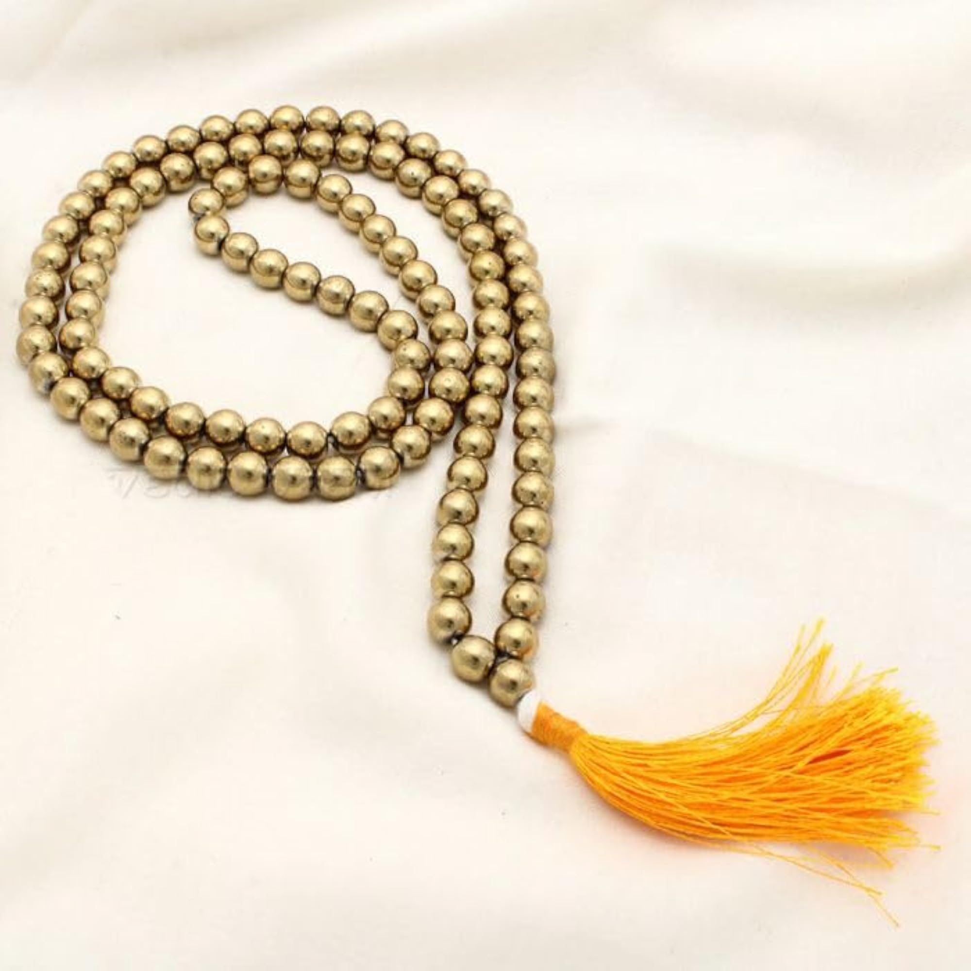 Divinity Healing Pyrite Jaap Mala, 108 Beads
