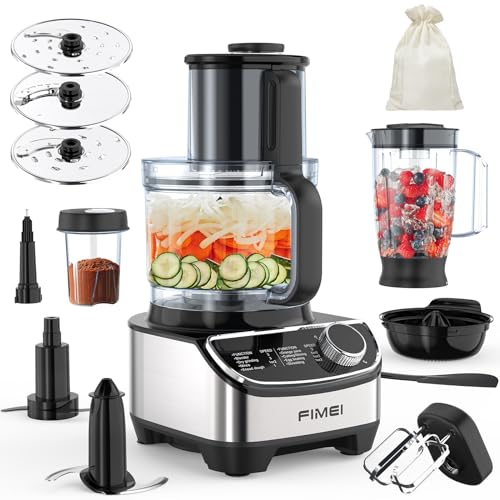 FIMEI Robot culinaire multifonction 1300W, 3 vitesses...