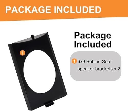 Miniatura 6 de Soportes de altavoz detrás del asiento para Chevy GMC C10 1973-1987 detrás del asiento de la cabina de la cabina de esquina cuadrada para altavoces