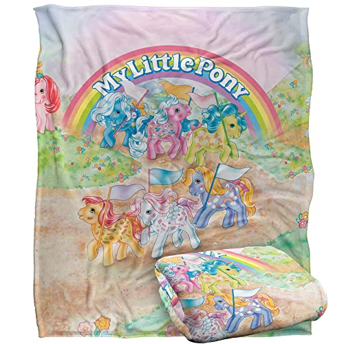 My Little Pony Retro Classic Ponies Officially Licensed Silky Touch Super Soft Throw Blanket 50