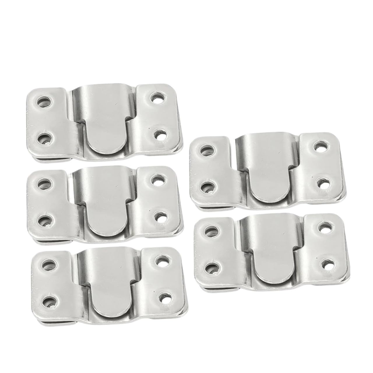 Embedded Bracket Insert Picture Frame Hangers Interlock Hanging Buckle Stainless Steel Mirror Flush Mount Bracket Joint Hooks Furniture Connector for Home(L-10PCS(5Set))