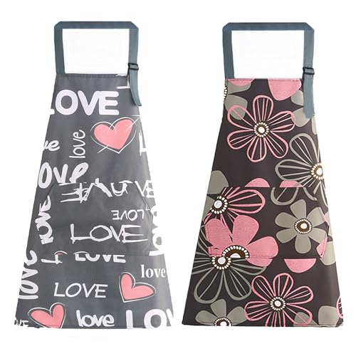 La Mejor Selección de Mandiles de Cocina para Mujer favoritos de las personas. 47 Delantal, delantales de cocina mujer impermeable, mandil chef mujer, delantal para lavar ropa, peluquero (W-24)