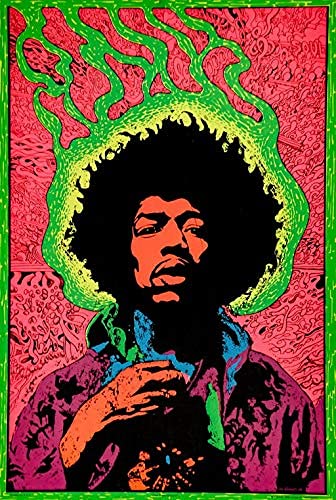 SIGNOOGLE Jimi Hendrix Posters American Rock Guitarist Singer And Composer Motivational Wall Biography Autobiography For Office Kids Wall Decor Study Living Decoration Room 18 x 12 Inches
