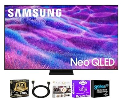 Samsung 75 Inch Class Neo QLED QN80F 4K Vision AI Smart TV (2025) with Mini LED, HDR, Dolby Atmos + HDMI Cable + Streaming Bundle + 12-Month CPS Protection