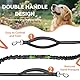 Looxmeer Joggingleine Hunde mit Bauchgurt, Freihändig Hundeleine für Große und Mittelgroße Hunde mit Dual Griffe, Reflektierende Laufleine Bauchgurt Hundeleine zum JoggenLaufen, 1.6-2.2M, Schwarz