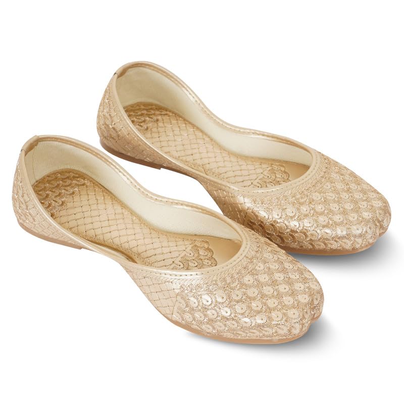 Image of DFR Women Juti | Embroidered Rajasthani Mojari Girls Shoe