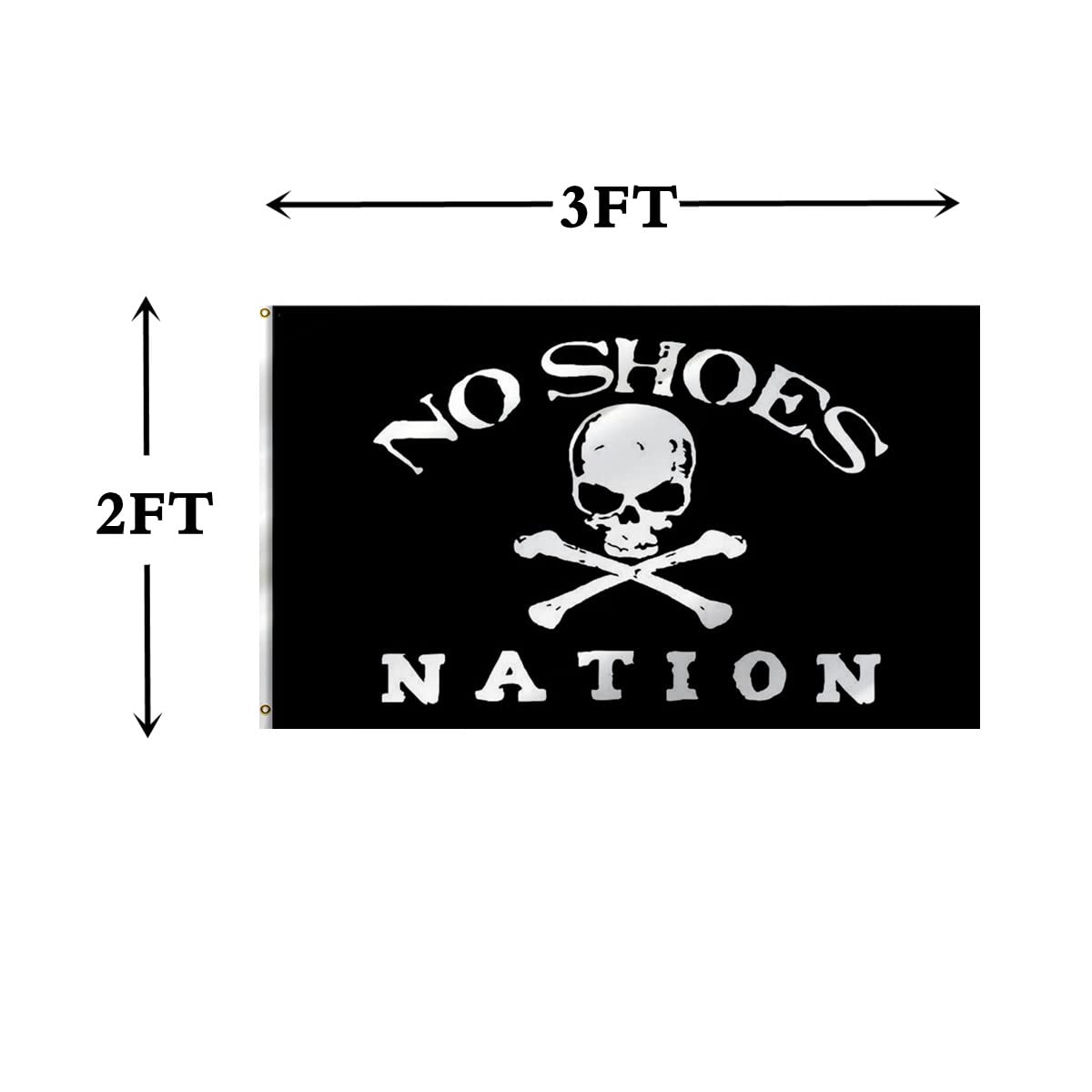 Amazon.com : Masquita No Shoes Nation Flag 2x3FT,Pirate Flags for