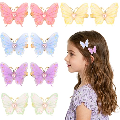 10 Pinzas Mariposa para cabello de niñas y mujeres miniatura 1