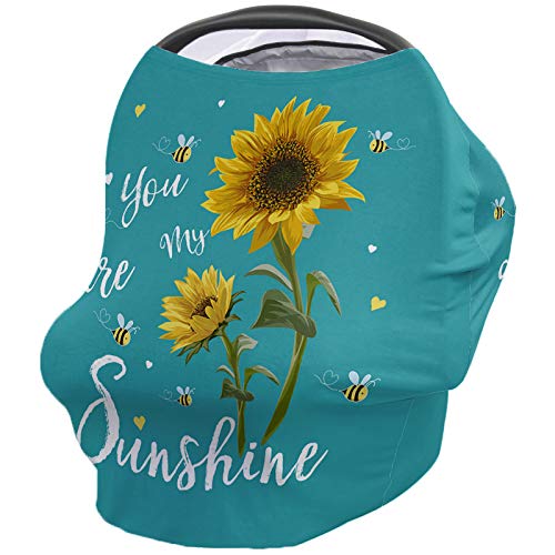 Buy Sunflowers Baby Car Seat Covers, Nursing Cover Breastfeeding Scarf/Shawl, Infant Carseat