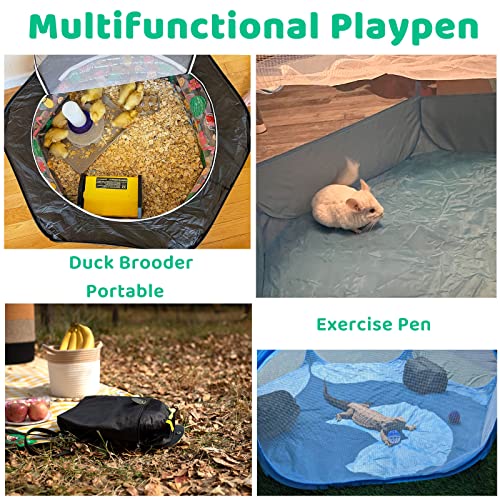Amakunft COVER1 Guinea Pig Playpen With Cover, Bunny Playpen With Top, Rabbit Pop Up Playpen thumb #1