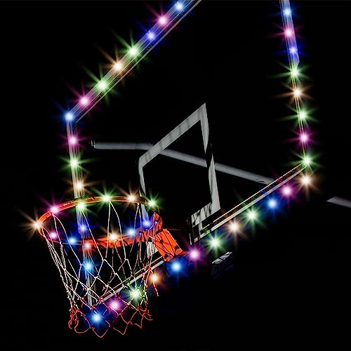 Cerceau de basket LED violet PATIKIL lumineux avec télécommande pour jouer la nuit