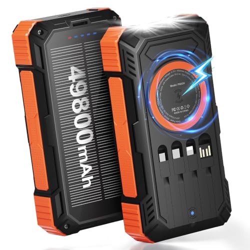 ERRBBIC Solar Charger Power Bank 49800mAh...