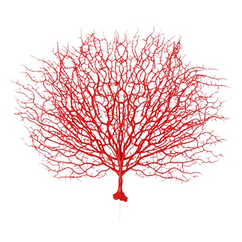 Happyyami 1Pc Plastic Coral Branch Decoration Red Artificial Coral for Home Aquarium and Wedding Props Vibrant Fake Plants for Unique Landscape Design and Plastic