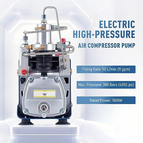300Bar 1.8KW PCP Compressor – 4500Psi Adjustable Auto-Stop High-Pressure Electric Air Pump for Airgun Paintball & Diving - 30Mpa PCP Air Rifle Compressor - Image 4