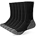 TANSTC Sneaker Socken Herren Damen Baumwolle Laufsocken Atmungsaktiv Weich Lange Warm rutschfest Sportsocken Schwarz Weiß Grau 6 Paar 43-46 39-42 35-38 47-50 Wandersocken,Schwarz Dunkelgrau L