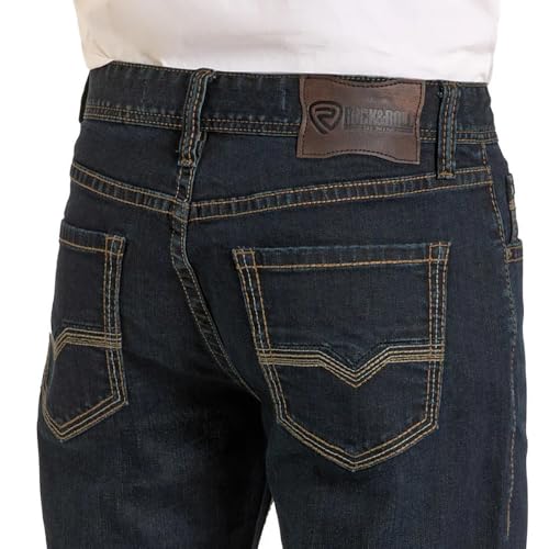 Rock & Roll Denim Men's Double Barrel Dark Wash Jeans2