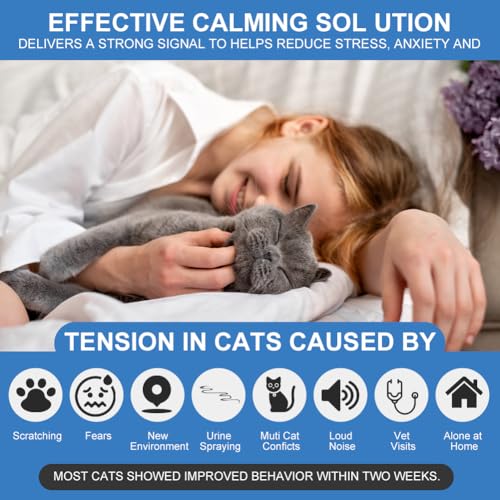 Aomig Beruhigungseinsatz für Katzen 6Pcs Beruhigendes Pheromon Set – Ansicht 3