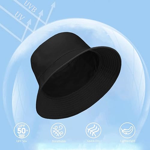 Miniatura 5 de Sombrero de pescador de algodón de 12 piezas para mujeres y hombres adultos de verano liso