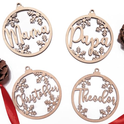 Weihnachtskugel personalisiert mit Namen - Christbaumkugel als...