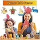 288 Pcs Holztiere Bastelset, Basteln Kindergeburtstag, Holz Basteln Kinder, Kinder Bastelset, mit 36 Holzklötze 36 Schnur 202 Strasssteine 12 Stifte 2 Aufkleber