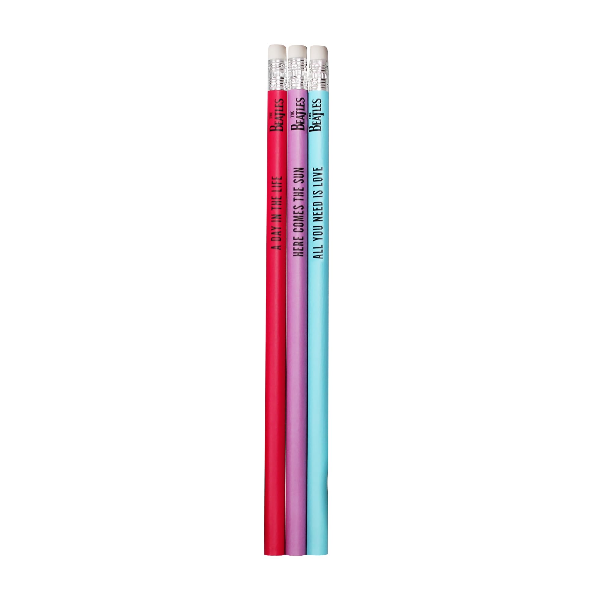 Half Moon Bay Pencils Set of 3 - The Beatles, Blue, 1 count (Pack of 3)