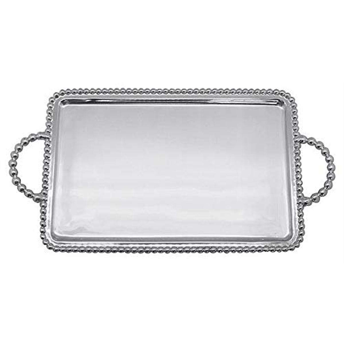 MARIPOSABeaded Service Tray, One Size, Silver